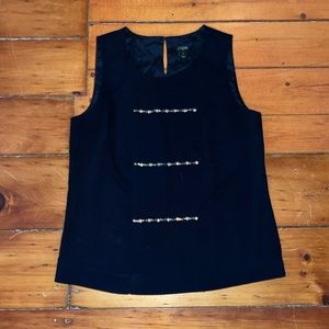 Vintage Jcrew blue sleeveless top with bling
